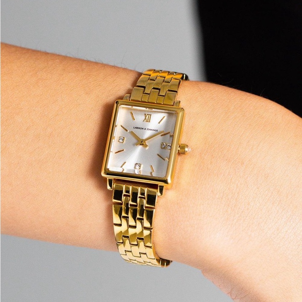 Larsson and Jennings Boyfriend Mini Elevate Gold White Watch 31mm